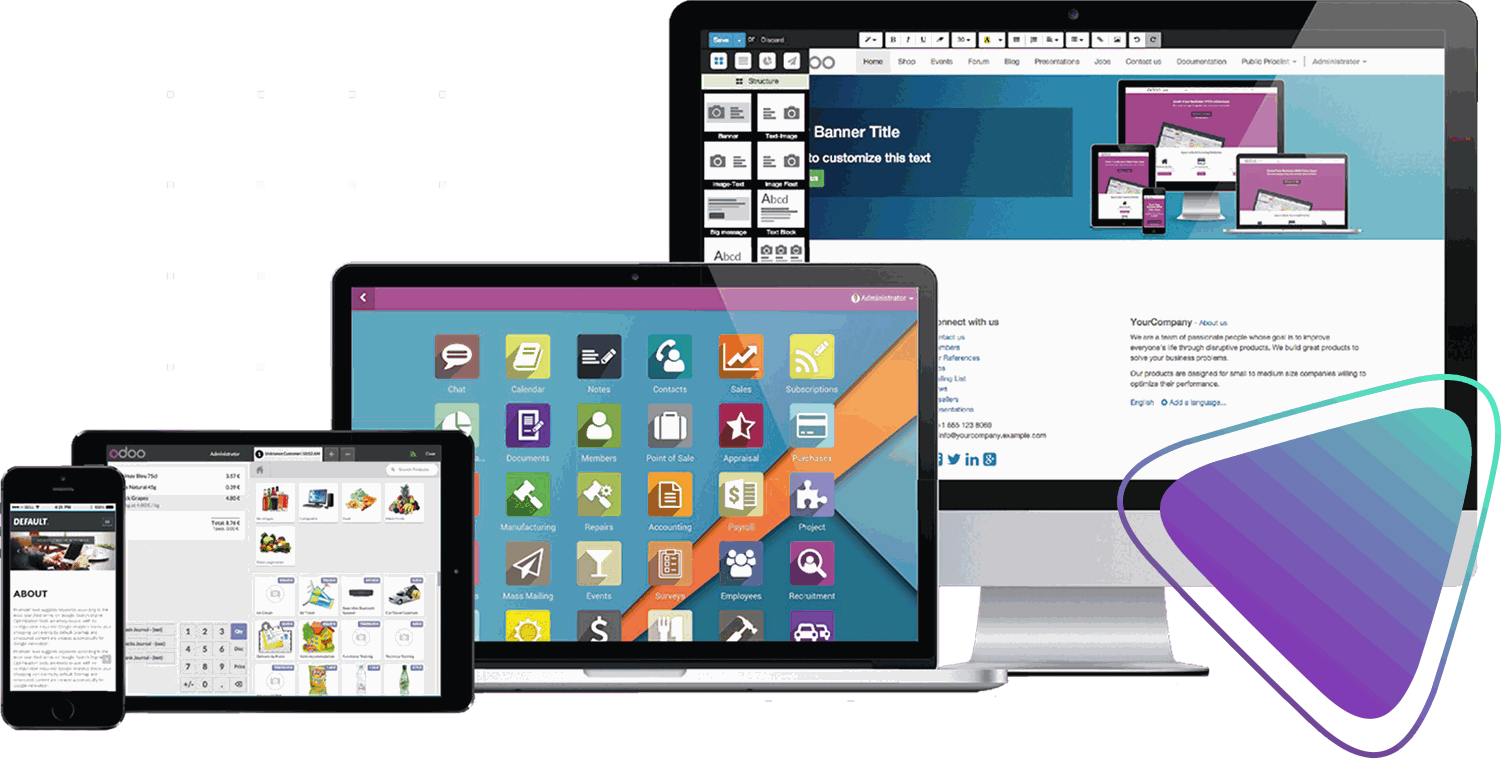 Odoo image and text block